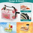 thumbnail image 4 of DIXRUYEE Lunch Bag Double Deck Lunch Cooler Box Fashion Sweet Strawberry Patch Pattern, 4 of 7