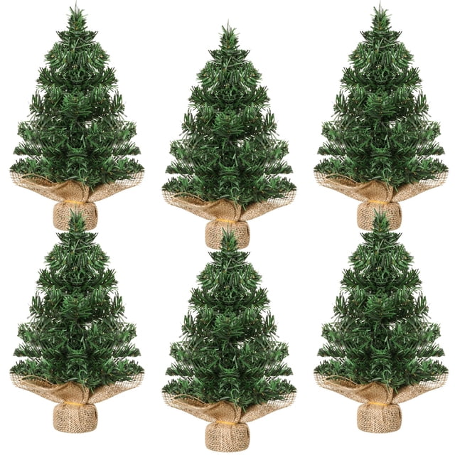 Molinillo de mesa con forma de miniárbol de Navidad artificial, pino de Navidad, 30 cm