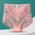 thumbnail image 2 of KHONTS High Waist Lace Panties for Women Seamless Lightweight Breathable Tummy Control Lift Plus Size Pink XXL, 2 of 3