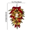 thumbnail image 3 of Aurorax Christmas Decorations Outdoor,Holiday Wreath for Front Door Waterproof Simulated Pre-Assembled Winter Decorations for Home Green, 3 of 9