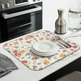 thumbnail image 2 of Microfibre Drying Mat for Kitchen Pioneer Dish Drying Drainer Mat Absorbent Colorful Floral Drying Mat Washing Up for Glass, Plate & Cup 16inch X 18inch, 2 of 7