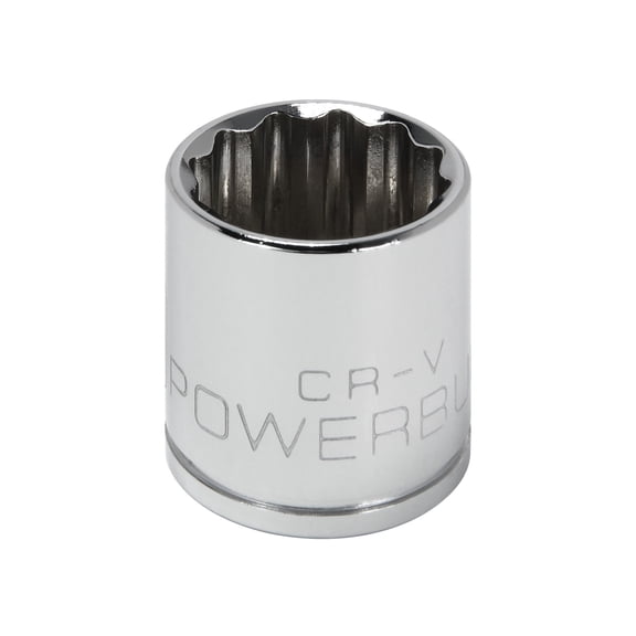 Powerbuilt 3/8 Inch Drive x 3/4 Inch 12 Point Shallow Socket - 641008