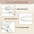 thumbnail image 3 of 2Pairs Detachable Shoe Straps for Heels, Adjustable Ankle Strap, White, 3 of 6