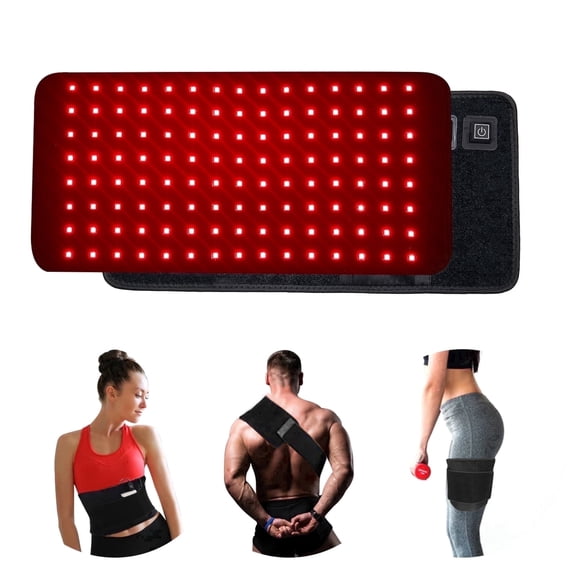 Rebelduck Red Light Pad, 15.75x7.87in, Flexible 660nm & 850nm LED Wrap with Adjustable Straps and Timer for at-Home Body Relaxation.
