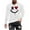 White, variant on Fashionable Mens Printed Top with Long Sleeved Round Neck and Smiling Face Printed Top/Shirt