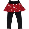 thumbnail image 4 of Kids Clothes Set Long Tops Girls Warm Long T-Shirt Top + Skirt Pants Outfits with Heart Shape, 4 of 5