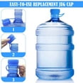 thumbnail image 4 of PULLIMORE 3 & 5 Gallon Water Jug Cap Reusable, No Spill Silicone Replacement Gallon Caps fit 55mm Standard/Screw/Crown Tops Water Bottle and Water Dispensers (6 Pack), 4 of 9