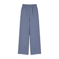 thumbnail image 5 of Aoiroe Womens Cotton Gauze Loungewear Sets,Tracksuits Matching Outfit Button Down Shirt and Wide Leg Pants Outfits Summer Vacation Outfits Jogging Sets Workout Sets Blue L, 5 of 8