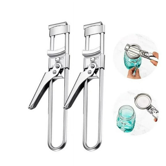 2Pcs Master Opener Adjustable Jar & Bottle Opener, Adjustable Multifunctional Stainless Steel Can Opener Jar Lid Gripper, Manual Jar Opener for Seniors with Arthritis