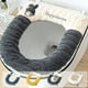 thumbnail image 1 of Cojín Funda de Asiento de Inodoro Lavable Universal, Punto de Poliéster Gris, 43x36cm, Portátil con Mango, Fácil de Instalar, Apto para Viajes, 1 Paquete, 1 of 5