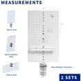 thumbnail image 4 of VIVO White Steel Clamp-on 20" x 24" Desktop Pegboard (x2), Magnetic Privacy Panel, 4 of 9