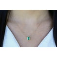 thumbnail image 3 of 1Ct Emerald Cut Lab Created Green Emerald Solitaire Pendant 14k Yellow Gold Plated Silver, 3 of 3
