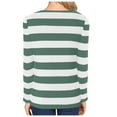 thumbnail image 3 of Long Sleeve Shirts for Women Striped Trendy Drop Shoulder Crewneck Blouses 2025 Fall Dressy Casual Slim Fit Tops Y2k Outfits, 3 of 4