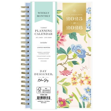 Blue Sky Day Designer 2026 Weekly and Monthly Planner Calendar, January