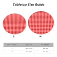 thumbnail image 7 of YFYANG Round Fitted Table Cloth, Waterproof Vintage Red Plaid Texture Pattern Polyester Table Cover, Indoor Outdoor Decorative Tablecloths with Elastic Edge, 7 of 7