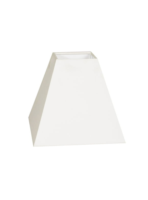 Simplee Adesso White Fabric Square Uno Lamp Shade, 8.5"H x (9x9)"D, Adult Use, Dorm Room Use