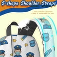 thumbnail image 5 of Police and Rifle White Pattern 17" School Backpacks for Teens,Waterproof Oxford Fabric,S-Shape Padded Straps for School,Travel,Hiking,Camping, 5 of 6