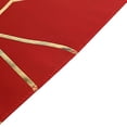thumbnail image 3 of BalsaCircle 12" x 108" Red Gold Geometric Polyester Table Runner Party Linens Dinner, 3 of 8