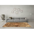 thumbnail image 3 of Ahgly Company Indoor Round Abstract Brown Contemporary Area Rugs, 3' Round, 3 of 4