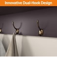 thumbnail image 5 of Espresso Entryway Wall Mounted Coat Rack with 4 Dual Hooks Living Room Wooden Storage Shelf, 5 of 11