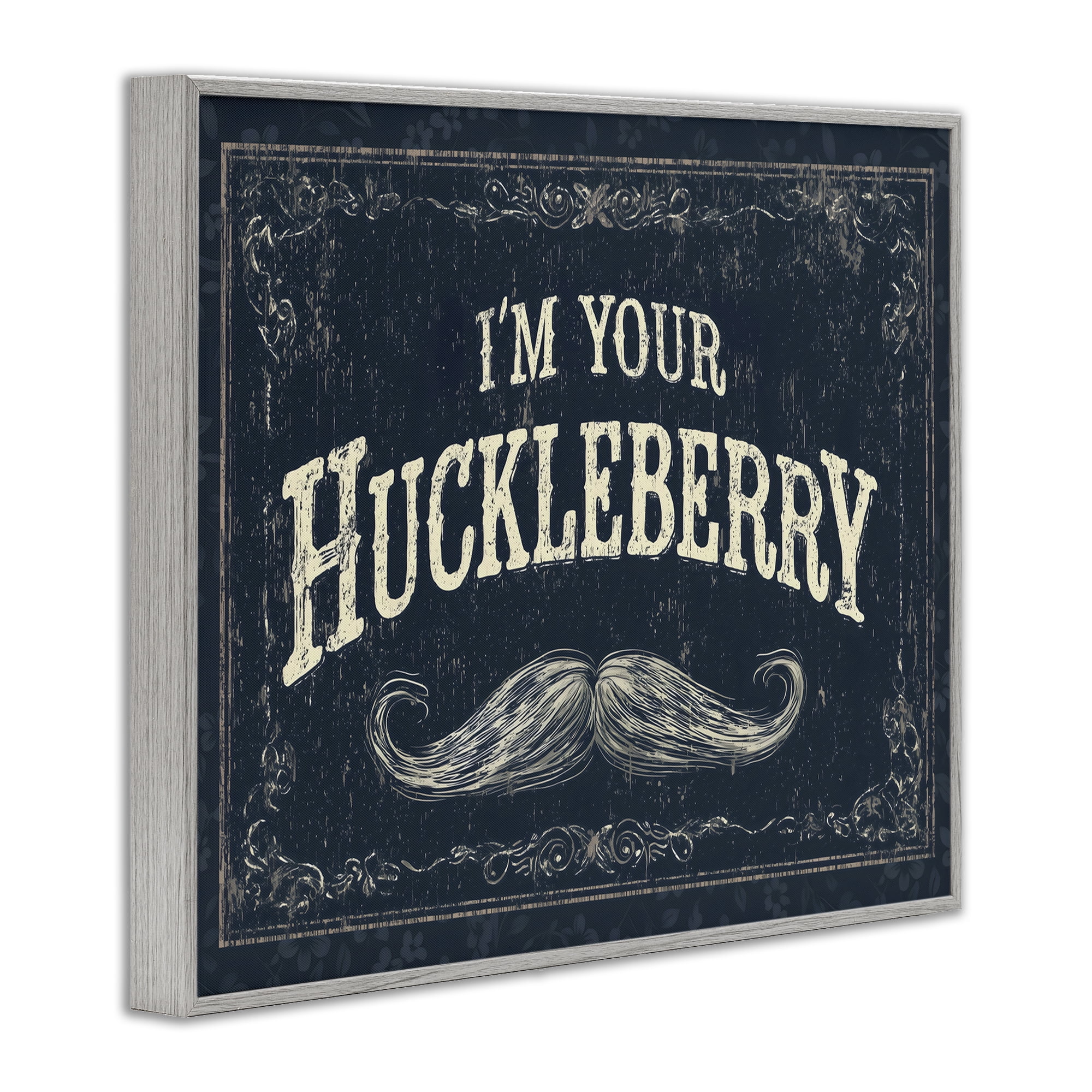 Stupell Industries I'm Your Huckleberry Gray Framed Giclee Art, design by Arlington Prints