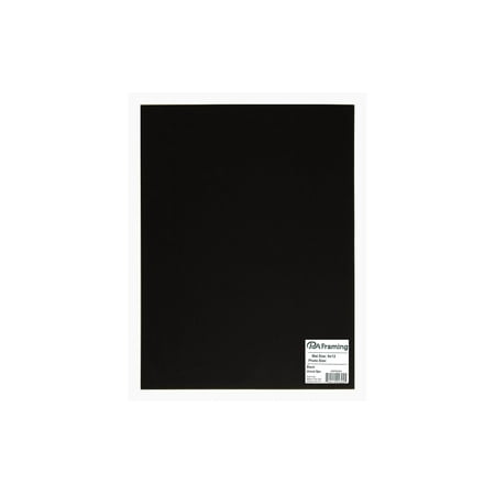 PA Framing Mat Blank 9"x 12" White Core Black 5pc