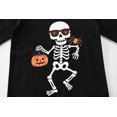 thumbnail image 6 of FEDPOP Halloween Skeleton Pajamas Kids Glow in the Dark Cotton Sleepwear Pjs Sets 5T, 6 of 9