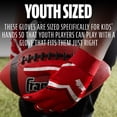 thumbnail image 2 of Franklin Sports Youth Football Receiver Gloves - Shoktak Youth Gloves - Kids Football Gloves - High Grip Football Gloves - Red - Youth Medium, 2 of 7