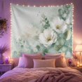 thumbnail image 2 of White Magnolia Watercolor Tapestry Wall Hanging, 2 of 7