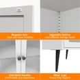 thumbnail image 4 of 73" Corner Cabinet, Metal Storage Cabinet with Doors & Adjustable Shelves, Space-Saving Organizer for Entryway, Bathroom, Bedroom, Living Room, 4 of 12