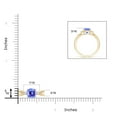 thumbnail image 4 of ANGARA Natural 1.05 ct Tanzanite Split Shank Ring with Rope Detailing in 14K Yellow Gold for Women (Size-6mm) | December Birthstone, Anniversary, Jewelry Gift for Women | Natural Tanzanite Ring, 4 of 8