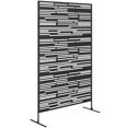 thumbnail image 2 of Outsunny Metal Outdoor Privacy Screen, 78" H x 48" W Decorative Privacy Fence Screen, Black, 2 of 9