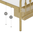 thumbnail image 2 of Yaheetech Metal Bed with Arched Headboard and Footboard, Antique Gold, Twin, 2 of 8