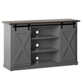thumbnail image 3 of Twin Star Home Terryville Barn Door TV Stand for TVs up to 60", Dark Gray, 3 of 10