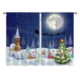 thumbnail image 6 of CUH Christmas Modern Topper Kitchen Curtains Semi Sheer Bedroom Decor Drapes Santa Tiers Cafe Short Panel Style-6 W:35"x H:39"*2 Panels, 6 of 6