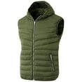 thumbnail image 1 of Ma Croix Mens Lightweight Puffer Vest Alternative Down Quilted Hiking Parka with Hood, 1 of 8