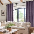 thumbnail image 4 of JIUZHEN Blackout 52 x 90 inches Velvet Curtains with Tiebacks - Thermal Insulated Soundproof Grommet Drapes for Bedroom Wedding Living Room Home Theater, Set of 2 panels, Lavender, 4 of 8