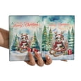 thumbnail image 3 of Merry Christmas Santa Reindeer Antlers Miniature American Shepherd Sleigh Xmas Winter Holiday Travel Passport Wallet MAS Dog Lover Gifts PU Leather Passport Holder Cover - 00023, 3 of 5