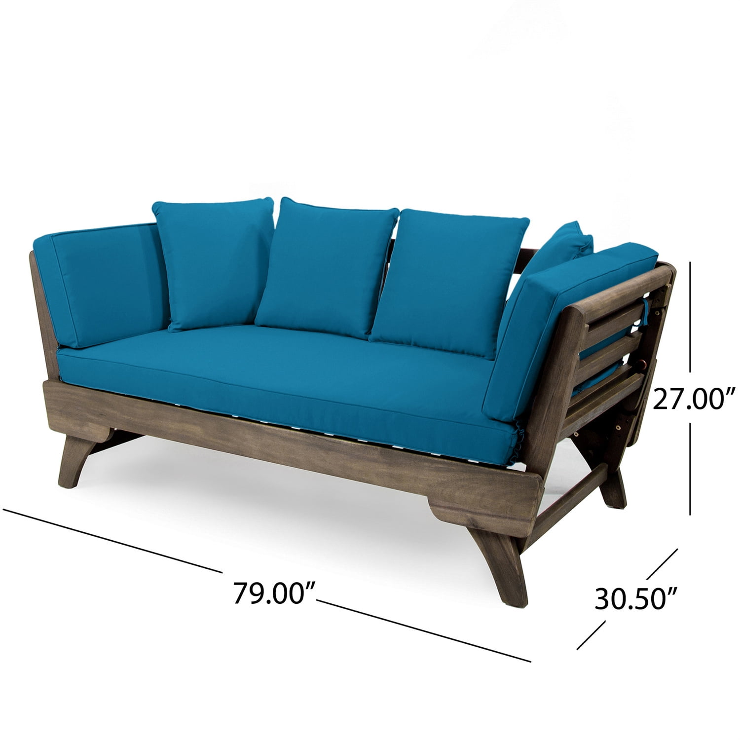 Kepooman Folding Futon Sofa Bed, Modern Convertible Sleeper Couch Daybed with Adjustable Armrest & Cushion for Studio, Apartment, Office, Compact Living Room, Grey & Dark Teal Kepooman Folding Futon Sofa Bed, Modern Convertible Sleeper Couch Daybed with Adjustable Armrest & Cushion for Studio, Apartment, Office, Compact Living Room, Grey & Dark Teal