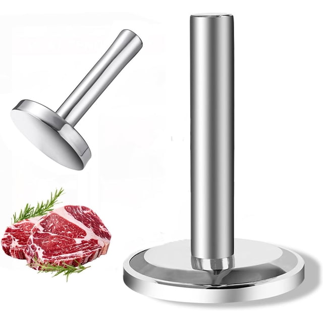 Aplanador de Carne, Ablandador de Carne de Acero Inoxidable 304, Mazo de Cocina Multifuncional, Martillo de Carne Casero para Cocinar