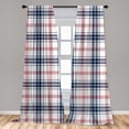 thumbnail image 5 of Ambesonne Plaid Curtains, British Country Pattern, Pair of 28"x95", Vermilion Navy Blue, 5 of 5