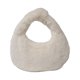 thumbnail image 3 of Bolso de felpa para mujer, ligero y moderno, tipo bandolera, tipo bola de masa. Blanco, 3 of 7