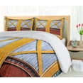 thumbnail image 5 of Ambesonne Nostalgic Duvet Cover Set, Urban House in Town, 2-Calking, Orange and Blue, 5 of 7