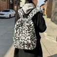 thumbnail image 4 of Hsqqdc Y2K Plush Leopard Print Backpack Large Capacity College Casual Shoulder Bag, 4 of 7