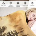 thumbnail image 3 of JEUXUS Sunbathing in the Forest Flannel Blanket (Universal 1) - Blanket Gifts White, 3 of 6