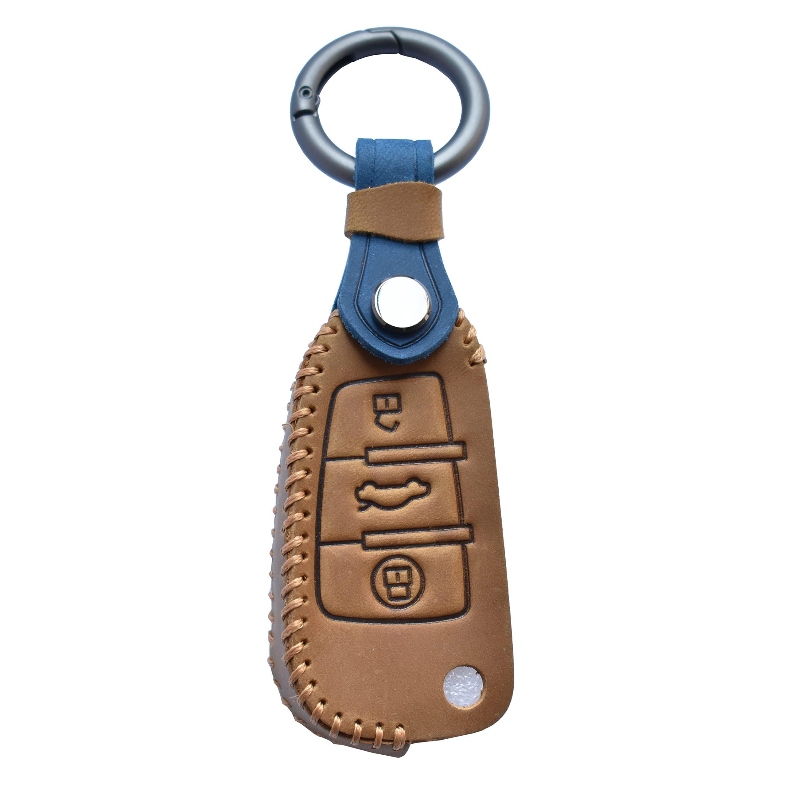 Compatible with Audi A1 A3 Q3 Q7 R8 A6L TT  for Audi Key Fob Case,Leather Full Cover Compatible with A1 A3 Q3 R8 Flip