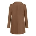 thumbnail image 4 of ATOYSOY Women's Trendy Solid Work Office Coat Plus Size Blazer Suit with Pockets Versatile Business Attire Casual Lapel Open Front Jacket Clearance Long Sleeve Cardigan Brown XXXXL, 4 of 5