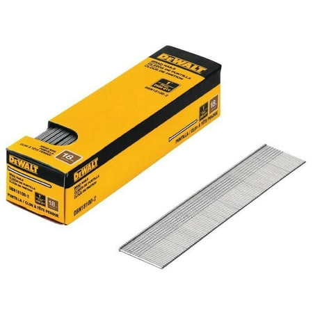 

NEW Dewalt DBN18100-2 18GA 1 INCH BRAD NAILS 2.5K GALVANIZED SMOOTH 4591764