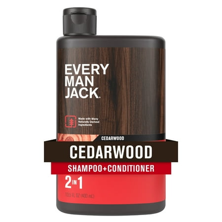 Every Man Jack Cedarwood Men's 2-in-1 Shampoo and Conditioning, 13.5 fl oz