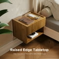 thumbnail image 5 of 2-Pack Floating Nightstand Set, Wall Mounted with Storage Drawer - Brown Wood Bedside Table for Small Spaces, 5 of 10